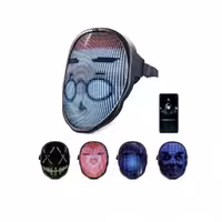 ماسک صورت LED پاور بانک دار Full Color LED Face Mask With Bluetooth and Powerbank