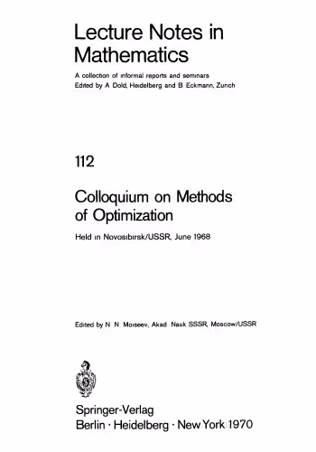 خرید و دانلود نسخه کامل کتاب Colloquium on Methods of Optimization