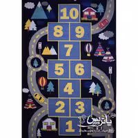 فرش گلیم پاتریس کارتینگ سرمه‌ای 400 شانه