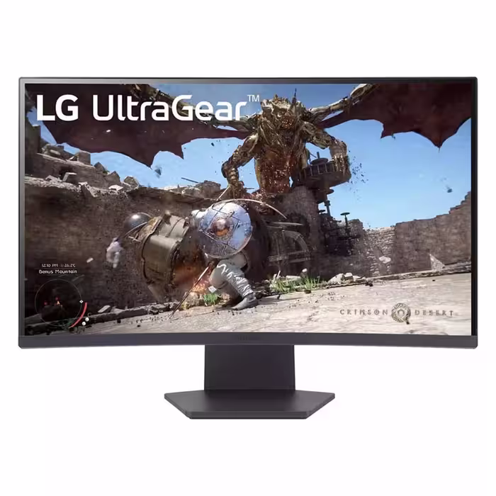 مانیتور گیمینگ برند ال جی، مدل UltraGear 32GS60QC-B، با سایز 32 اینچ