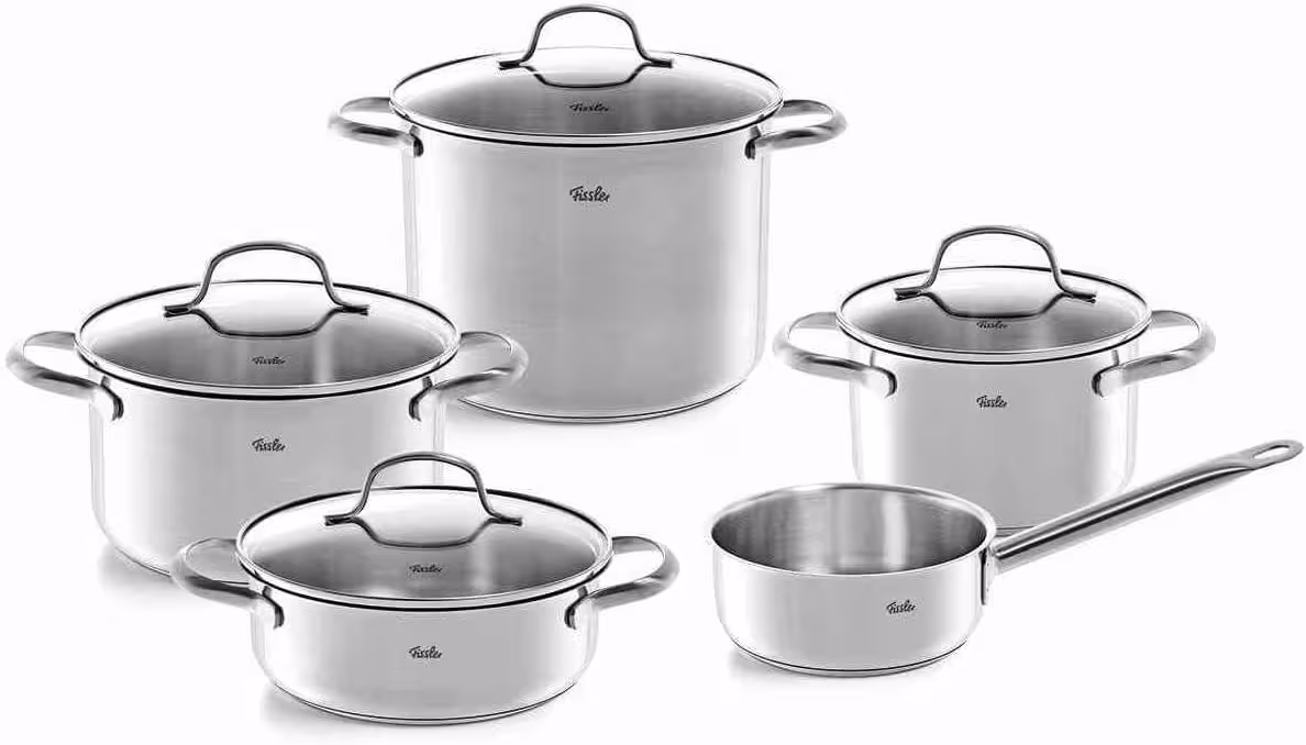 سرویس قابلمه استیل 9 پارچه برند Fissler آلمان مدل San Francisco