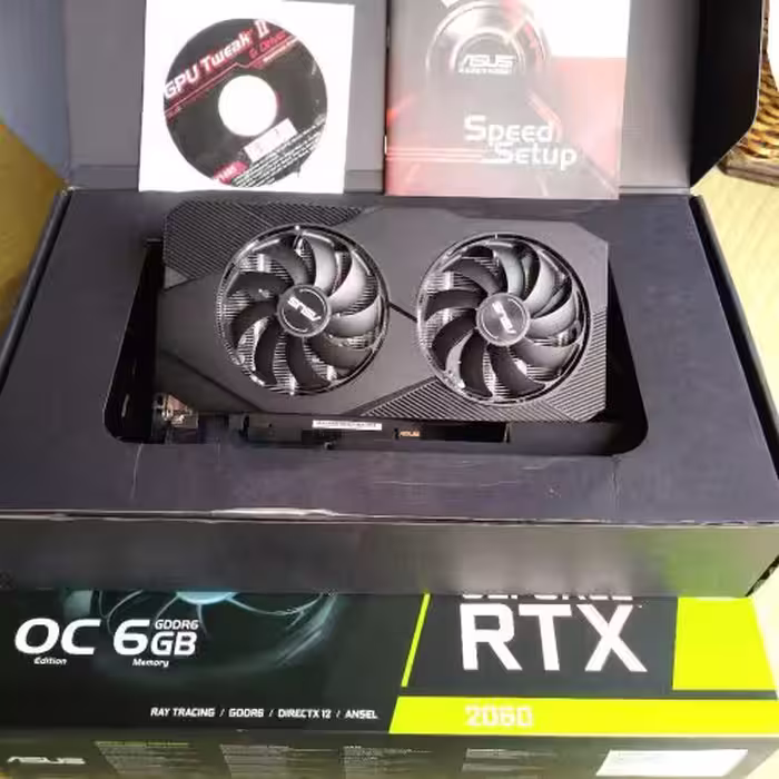 کارت گرافیک ASUS RTX 2060 DUAL DDR6 (بدون ماین – همراه با کارتن)