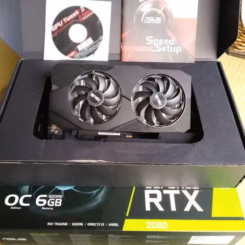 کارت گرافیک ASUS RTX 2060 DUAL DDR6 (بدون ماین – همراه با کارتن)