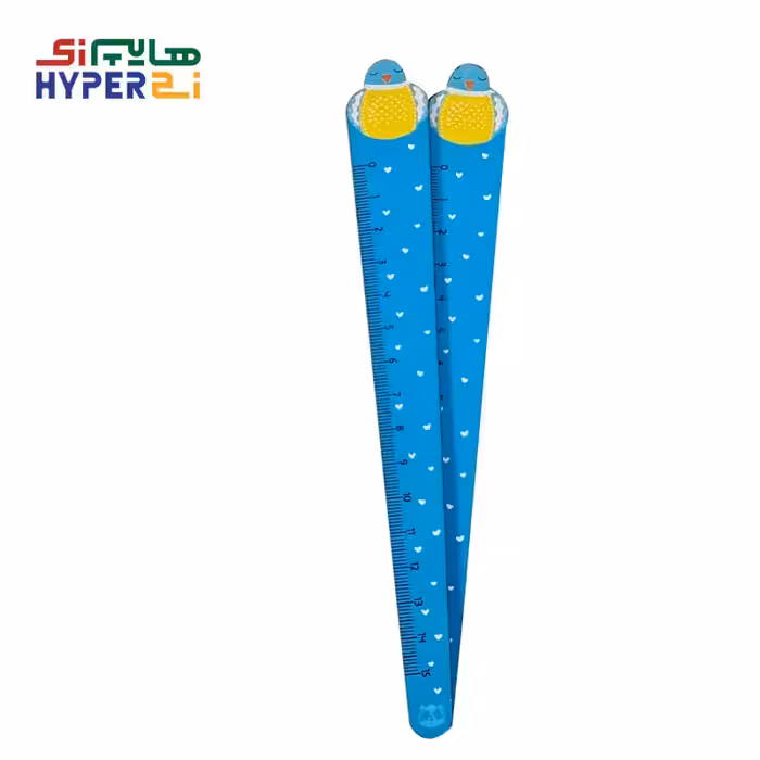 خط کش فانتزی چوبی 15 سانتی طرح کبوتر آبی