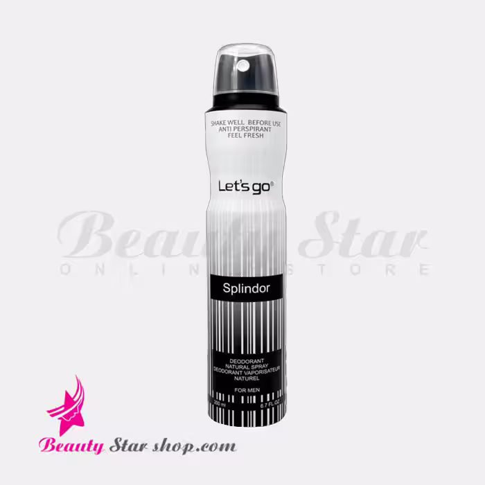 اسپری خوشبو کننده بدن مردانه لتس گو مدل Splendor Black حجم 200 میلی لیتر