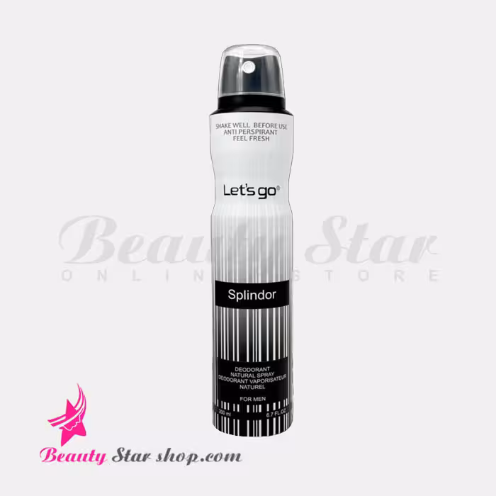 اسپری خوشبو کننده بدن مردانه لتس گو مدل Splendor Black حجم 200 میلی لیتر