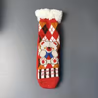 پاپوش ساقدار کف استپ دار طرح کریسمس