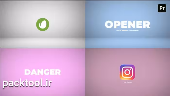 دانلود پروژه آماده پریمیر نمایش متن و لوگو موشن Logo and Text Reveal - پک تول