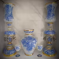 لاله شمعدونی قلم آبی جفت (پس کرایه)