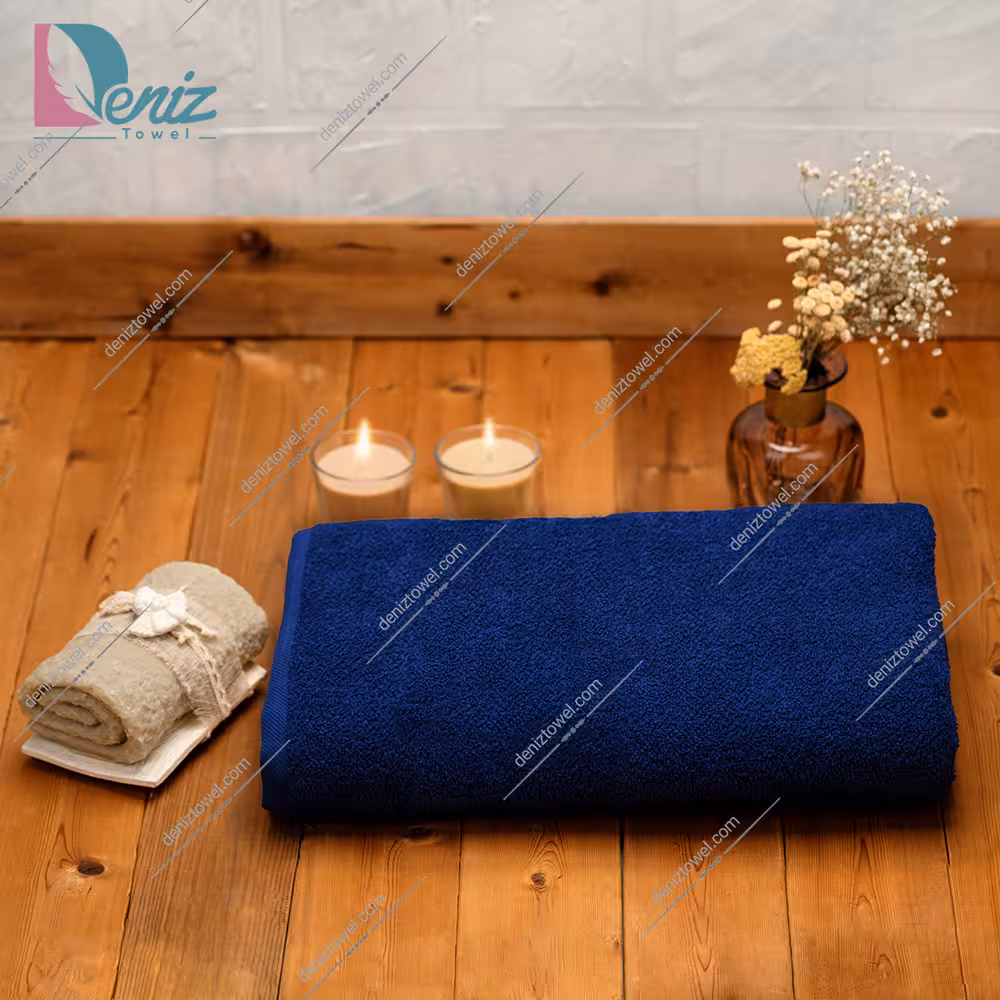 حوله استخری طرح ساده رنگ سرمه ای