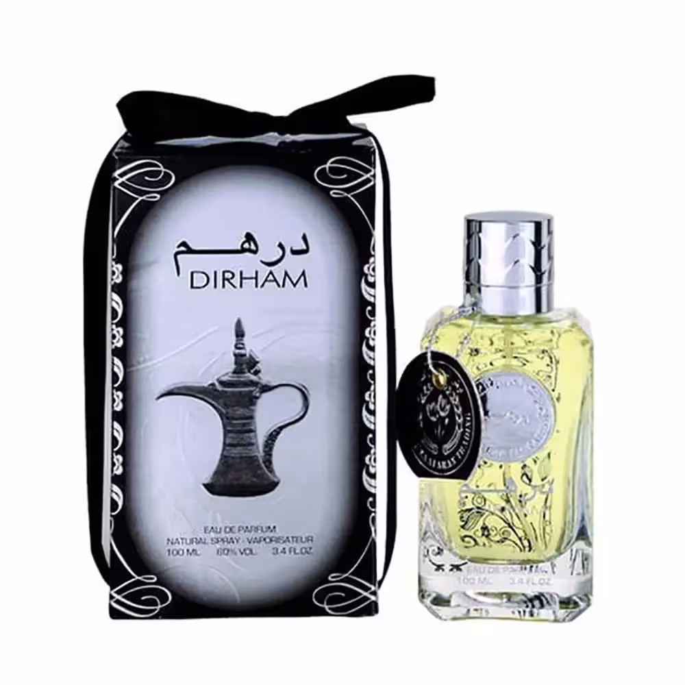 عطر ادکلن درهم ارض الزعفران نقره ای