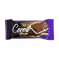 کیک دو لایه کاکائویی با کرم شیری مخملی نظری 50 گرمی