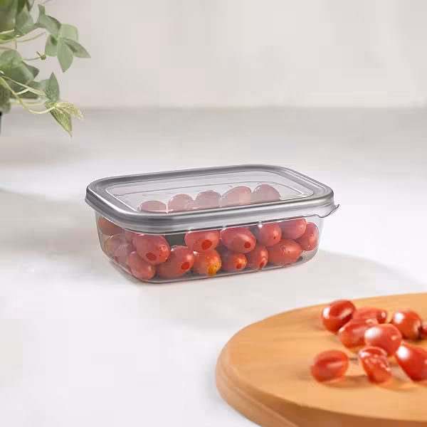 بانکه مستطیلی فولی لایف ترکیه  670 میلی لیتر رنگ دودی کد PEGGY DIK 0377