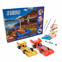 کیت ساختنی ماشین مسابقه چوبی به همراه رنگ بچوبا