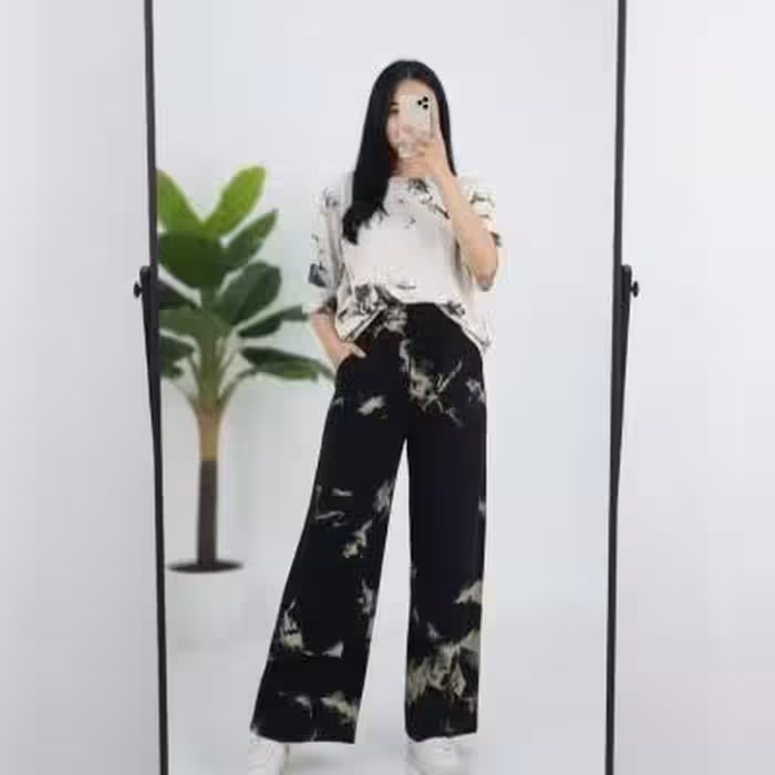 ست تیشرت شلوار دورس پنبه مدل مرمر