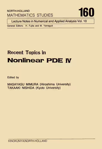 خرید و دانلود نسخه کامل کتاب Recent Topics in Nonlinear PDE IV