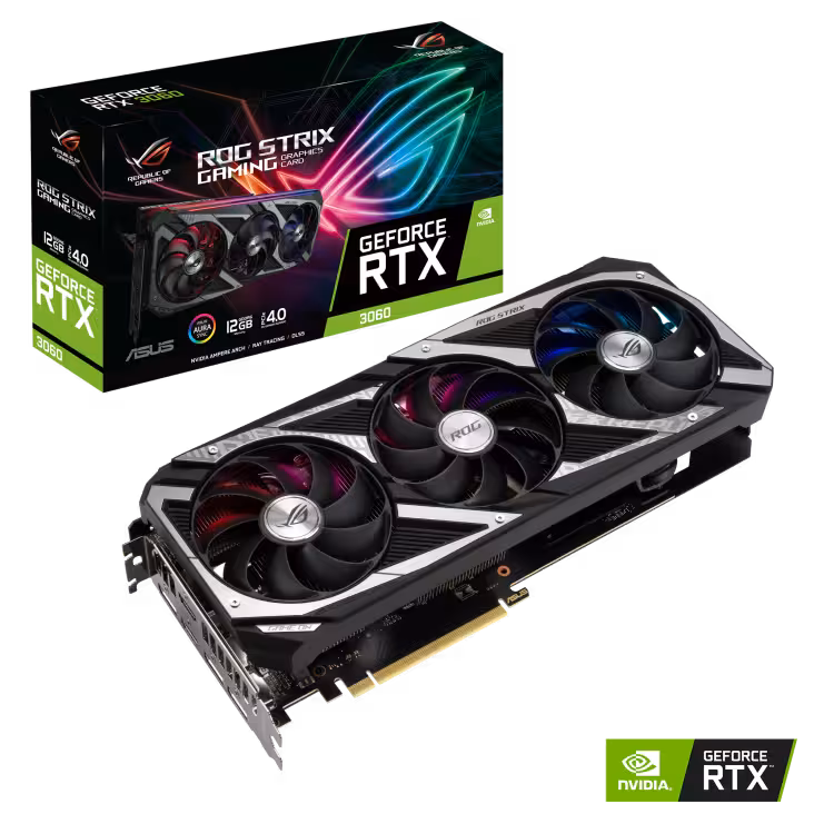 کارت گرافیک مدل RTX-3060 12GB ROG STRIX ASUS ایسوس