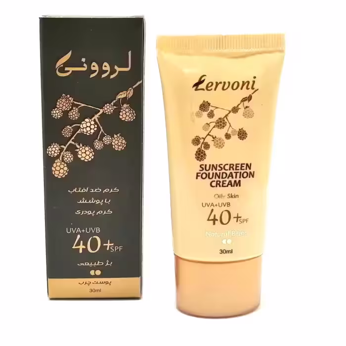 کرم ضد آفتاب لروونی بژ طبیعی پوست چرب