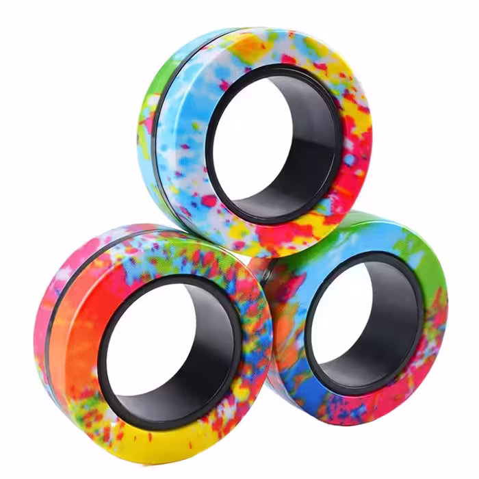 فیجت ضد استرس ریلایف مدل 200 Magnetic Ring طرح حلقه های مغناطیسی بسته 3 عددی | چاوه