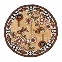 گلیم ماشینی دنیای فرش طرح یکتا دایره