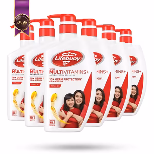 6 عدد شامپو بدن لایف بوی lifebuoy مدل صددرصد قوی تر 0 lebih kuat حجم 500 میلی لیتر (اورجینال)