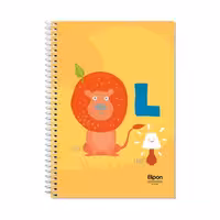 دفتر زبان دو خط 40 برگ سیمی فانتزی الیپون طرح 1