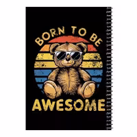 دفتر مشق 80 برگ اس جی مدل خرس عینکی