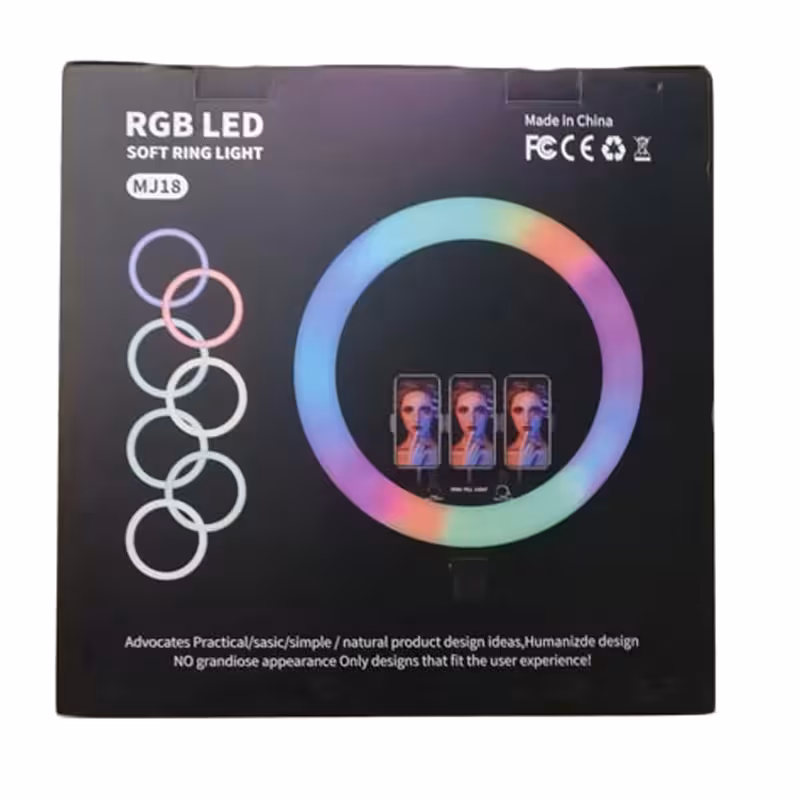 رینگ لایت مدل   18 اینچ RGB MJ18