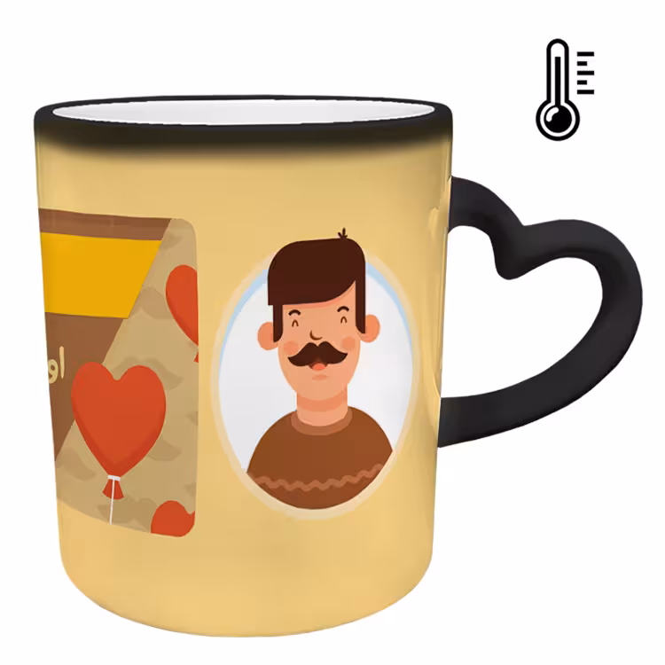 خرید ماگ-لیوان حرارتی  دسته قلبی  روز پدر کد 68