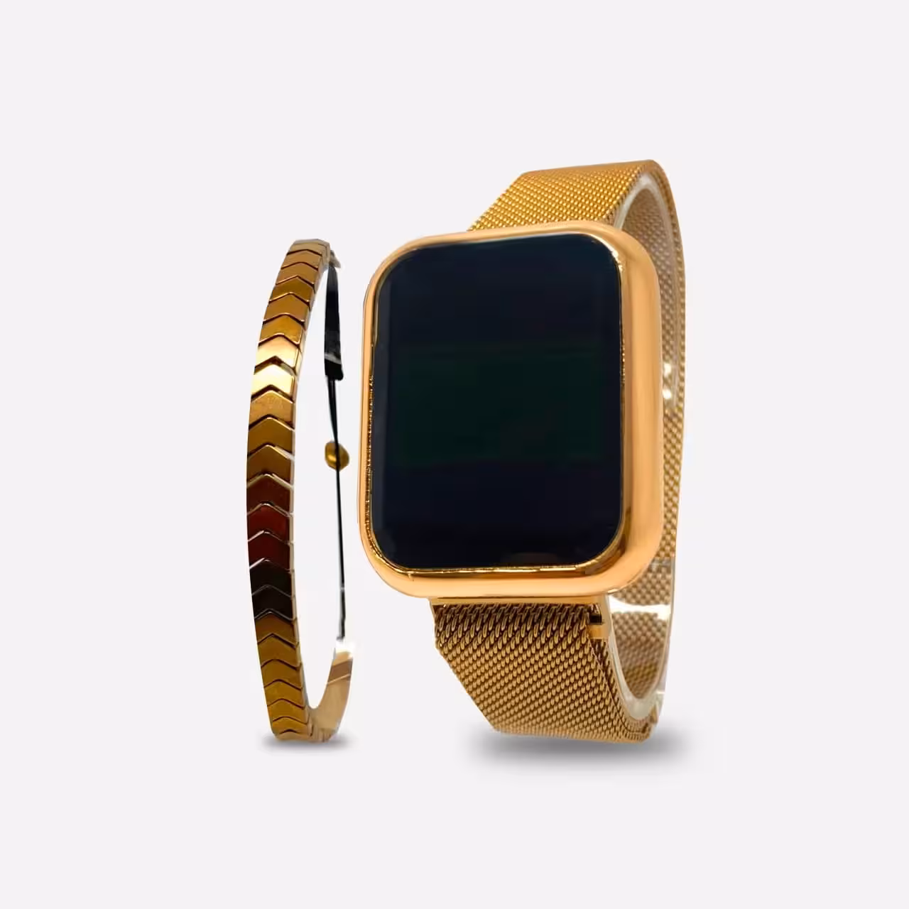 ساعت مچی LED و دستبند رزگلد مدل299