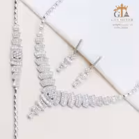 سرویس نقره برای عروس کاملا مشابه طلا و جواهر 925 عیار کد 38028