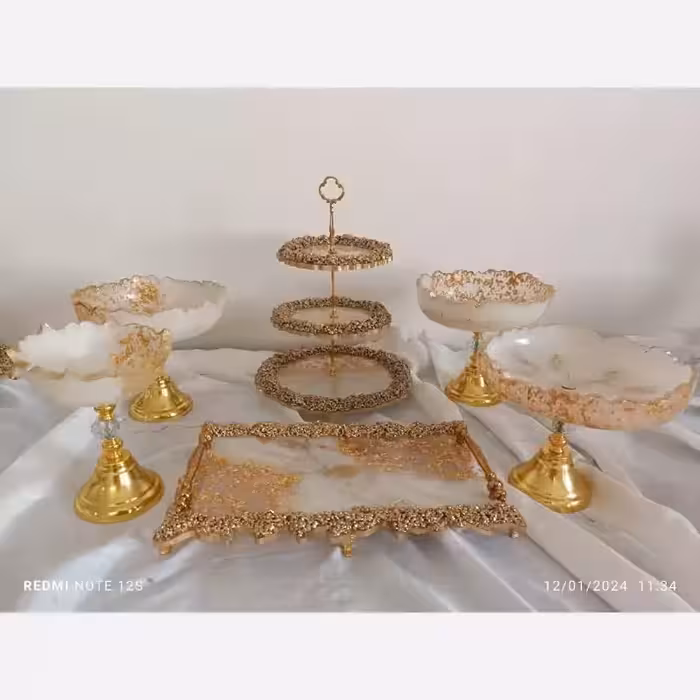 ظروف پذیرایی 6تکه رزینی جهیزیه عروس