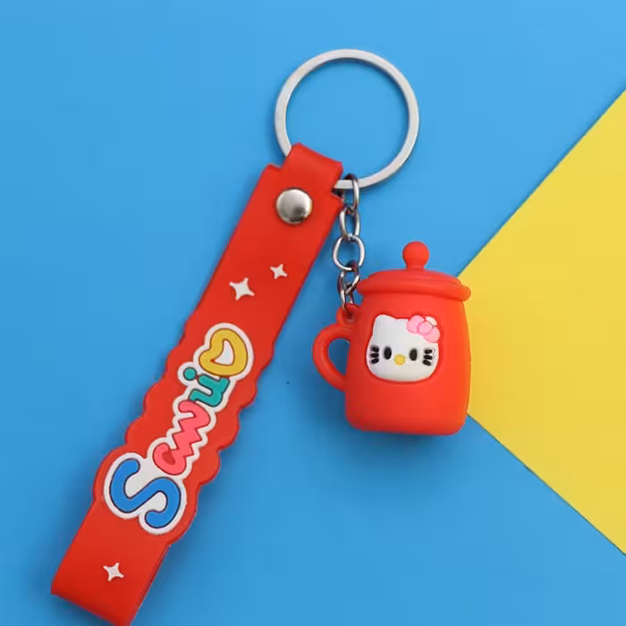 جاکلیدی و آویز کیف سیلیکونی قرمز 32774