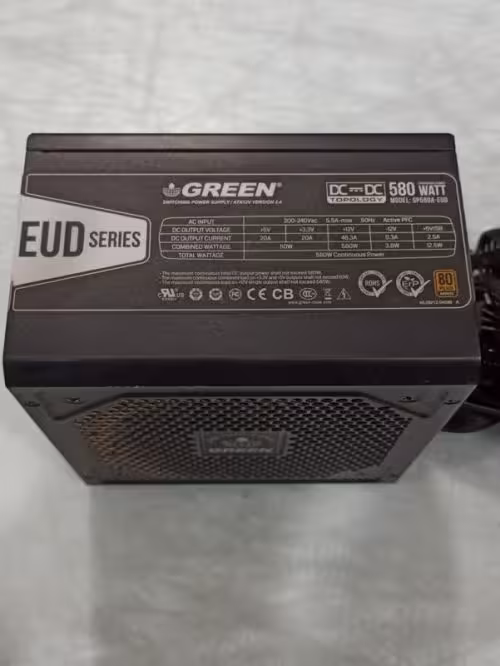 پاور 580 وات گرین مدل GP580A-EUD (استوک-پیچ پلمپ ندارد-با گارانتی)