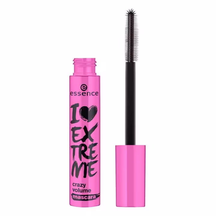 ریمل صورتی حجم دهنده اسنس مدل I Love Extreme Crazy Volume Essence I Love Extreme Crazy Volume Mascara