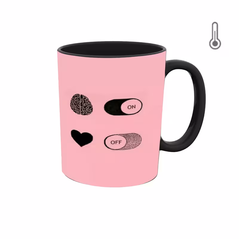 خرید ماگ-لیوان حرارتی  گرافیکی قلب و مغز