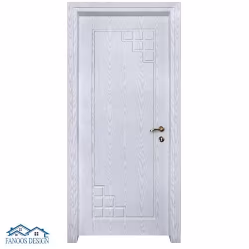 درب داخلی سفید MDF روکش راش کد 1506