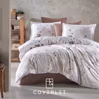 روتختی قهوه‌ای سفید طرح‌دار کاوری مدل Ludi