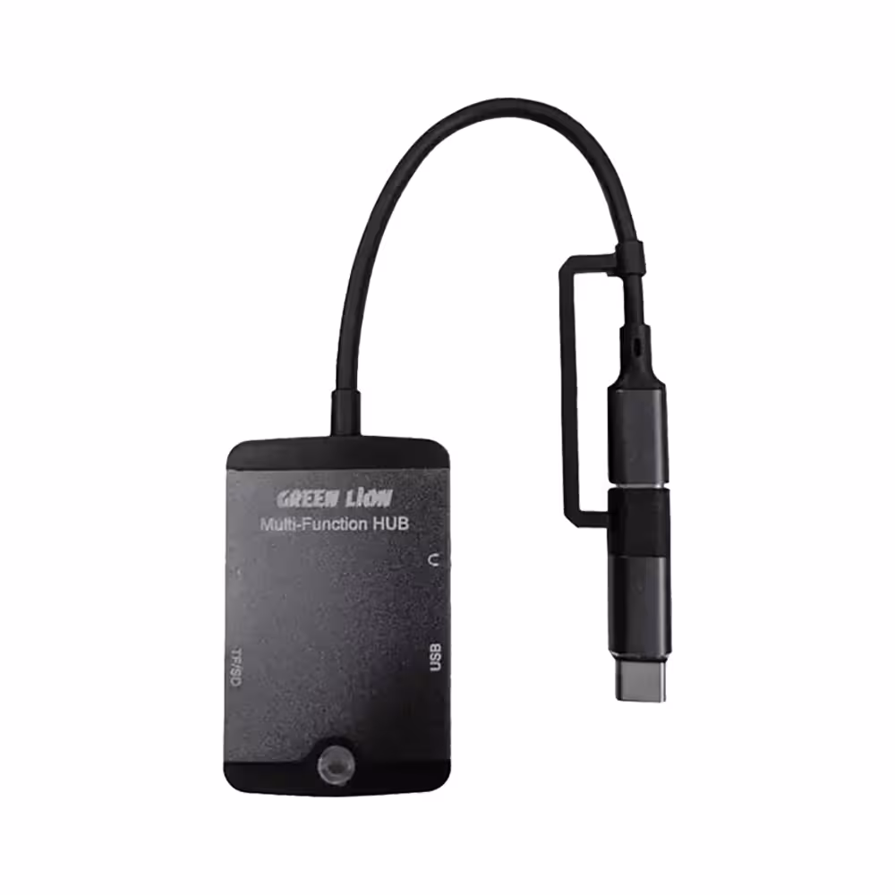 هاب تایپ سی/لایتنینگ 5 پورت گرین لاین Green Lion 5 in 1 Mini Multifunction Hub