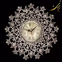 ساعت دیواری آلومینیومی طرح گلبرگ گرد