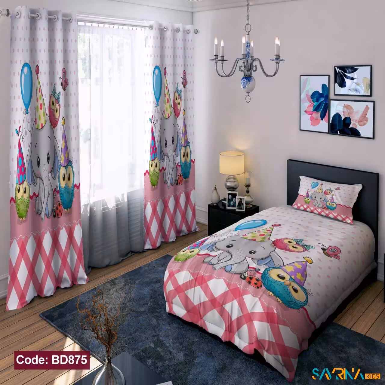 ست اتاق خواب دخترانه طرح تولد فیلی کد BD875