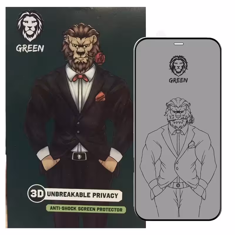 محافظ صفحه نمایش سرامیکی حریم شخصی گرین مدل Unbreakable-Privacy مناسب برای گوشی موبایل اپل IPhone 11 Pro Max / Xs Max