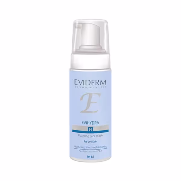 فوم شستشوی صورت مناسب پوست خشک اوی هیدرا اویدرم Evihydra Eviderm Foaming Face Wash For dry skin