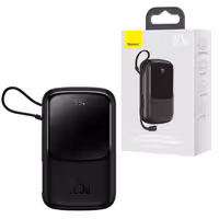 پاور بانک فست شارژ باسئوس مدل Qpow Pro PPQD06010، با پشتیبانی از QC3.0 و PD 22.5W، ظرفیت 10000 میلی آمپر ساعت