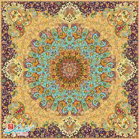 رومیزی ترمه مربع طرح آسمان