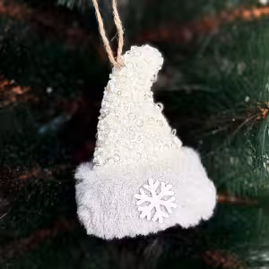 اویز کلاه خزدار کریسمس 12 سانت کد 530