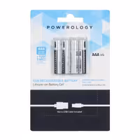 باتری نیم قلمی قابل شارژ Powerology مدل PRUBAAA4 با ظرفیت 675mwh