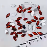 مارکیز چشمی دوختنی پلاستیکی 7 در 15 ( قرمز ) بسته 50 عددی