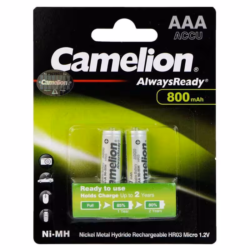 باتری نیم قلمی شارژی CAMELION 800