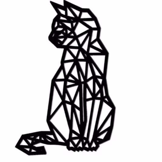 استیکرچوبی گربه